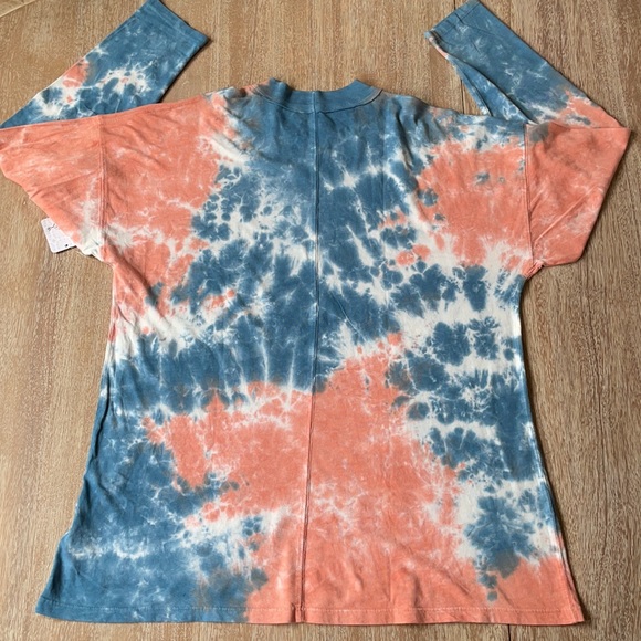 Free People Tie Dye Oversized Long Sleeve Shirt - Picture 3 of 8